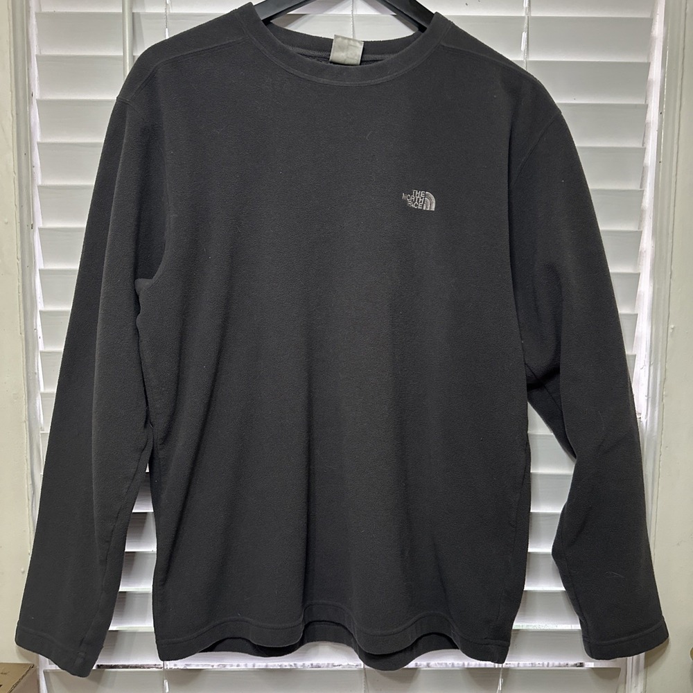 The North Face Sweatshirt Grey Pullover‎ Logo Long Sleeve Pit 2 Pit 23 Length 28